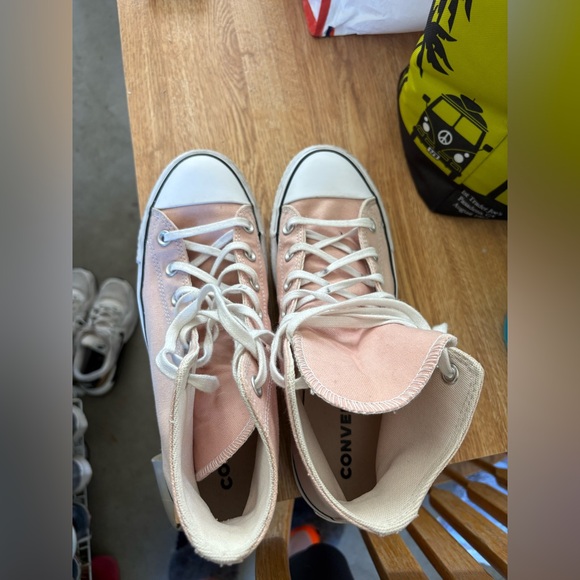 Converse Light Pink Canvas High-Tops - Picture 1 of 9